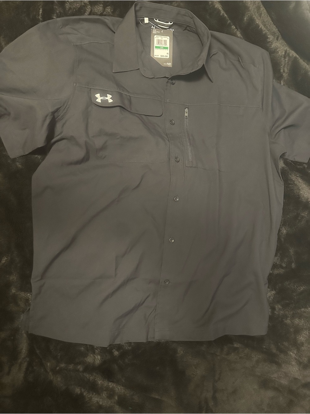 NEW Under Armour UA Motivate Button Up Shirt Men's LARGE